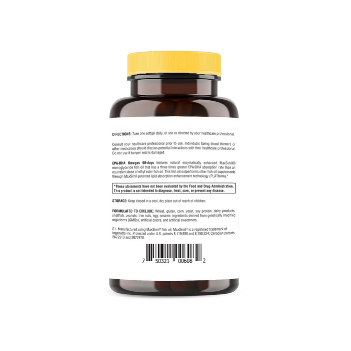 Super Omega-3 EPA/DHA Fish Oil 60 Softgels