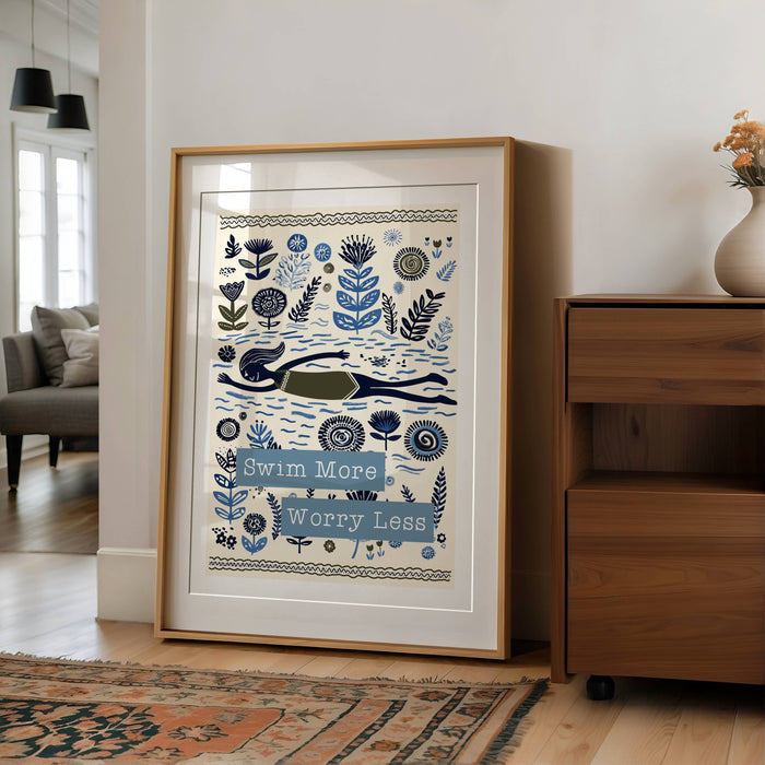 Swim Wild Folksy Print