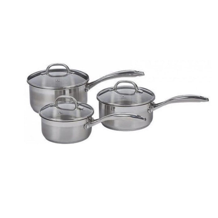Swiss Diamond Premium Steel Saucepan Set - 3 Piece