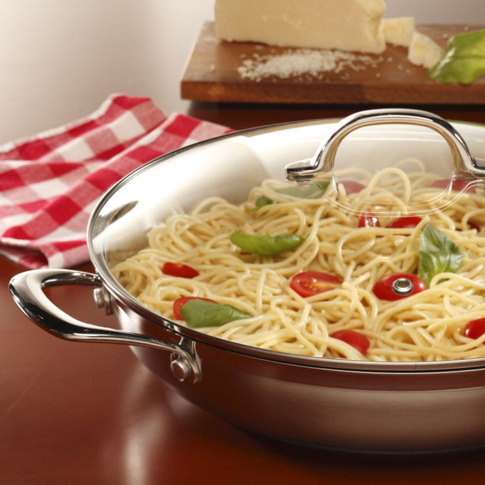Swiss Diamond Premium Steel Saute Pan with Lid - 32cm / 4.8L