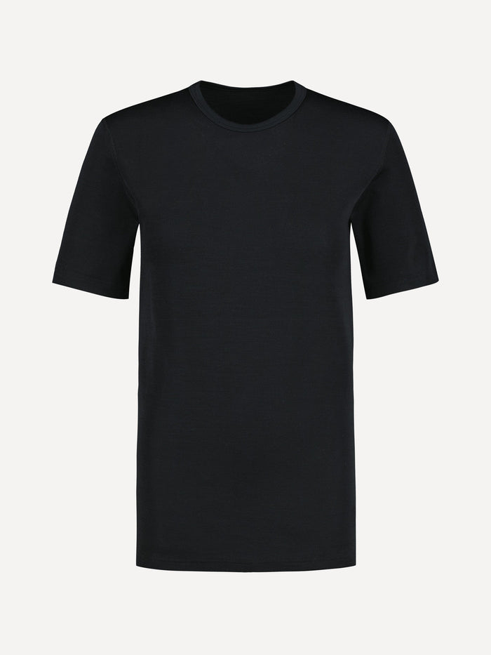 T-paita merinovillaa, unisex, musta - Ruskovilla