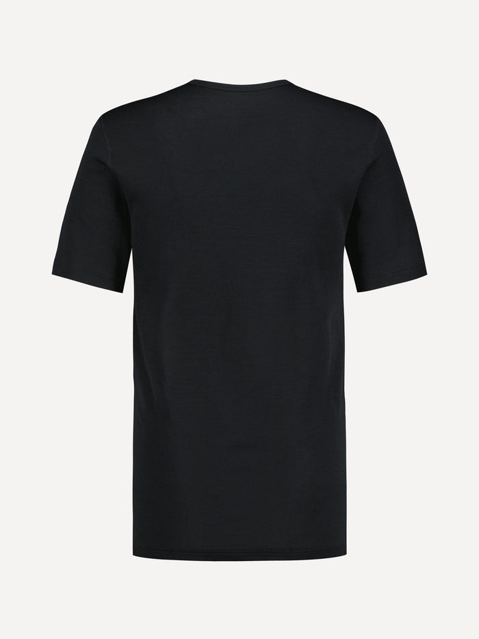 T-paita merinovillaa, unisex, musta - Ruskovilla