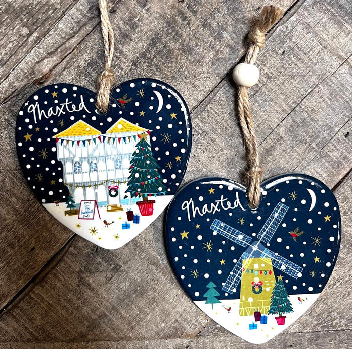 Thaxted Ceramic Heart Decoration Xmas
