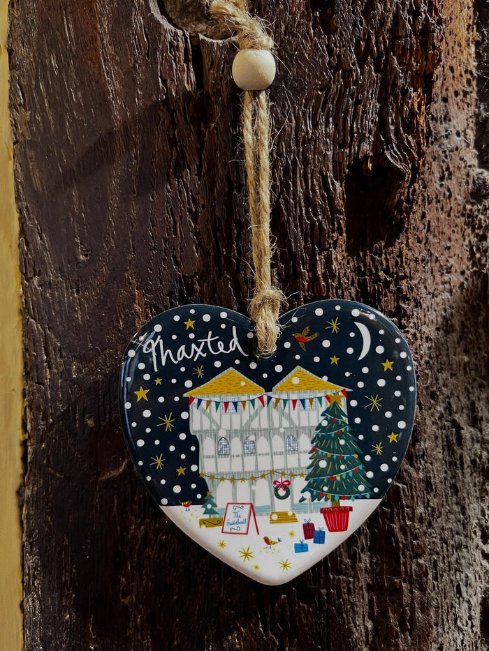Thaxted Ceramic Heart Decoration Xmas