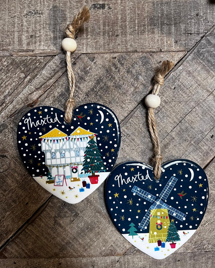 Thaxted Ceramic Heart Decoration Xmas