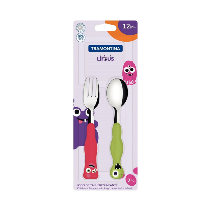 Tramontina Children's Monster Cutlery - 2 Piece Set