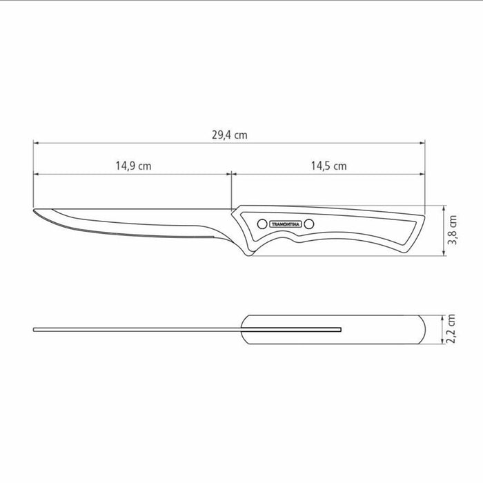 Tramontina Churrasco Black Barbecue Collection Boning Knife - 15cm