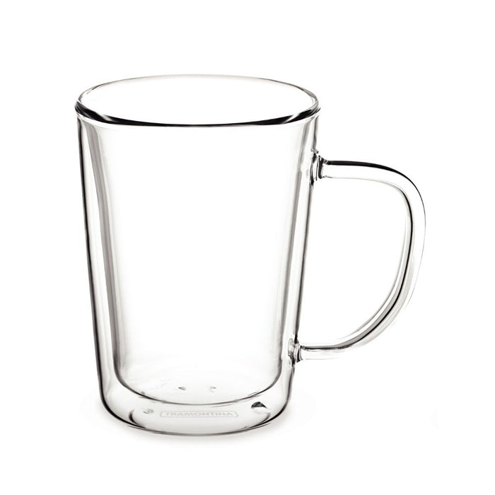 Tramontina Double Wall Coffee Cup With Handle - 250ml - Set 2