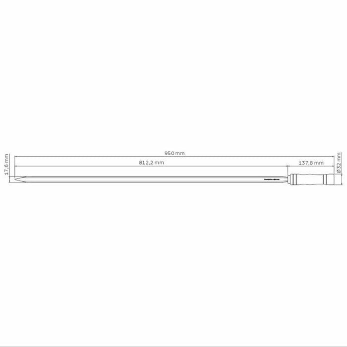 Tramontina Heavy Duty Stainless Steel Skewer Wood Handle - 95cm
