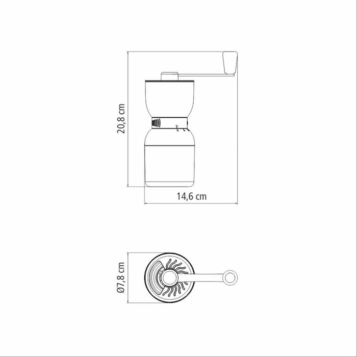 Tramontina Italian Compact Abs Grinder For Coffee