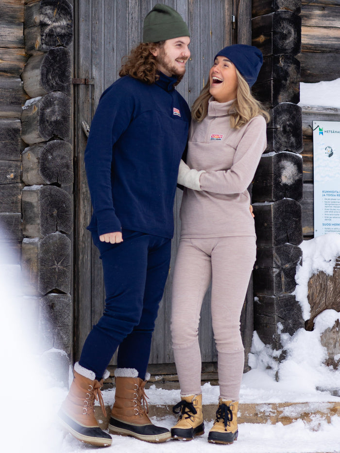Ulkoiluhousut merinovillaa, unisex, sininen - Ruskovilla