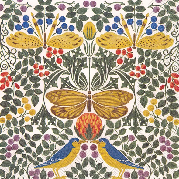 V&A Birds and Butterflies Luncheon Napkin