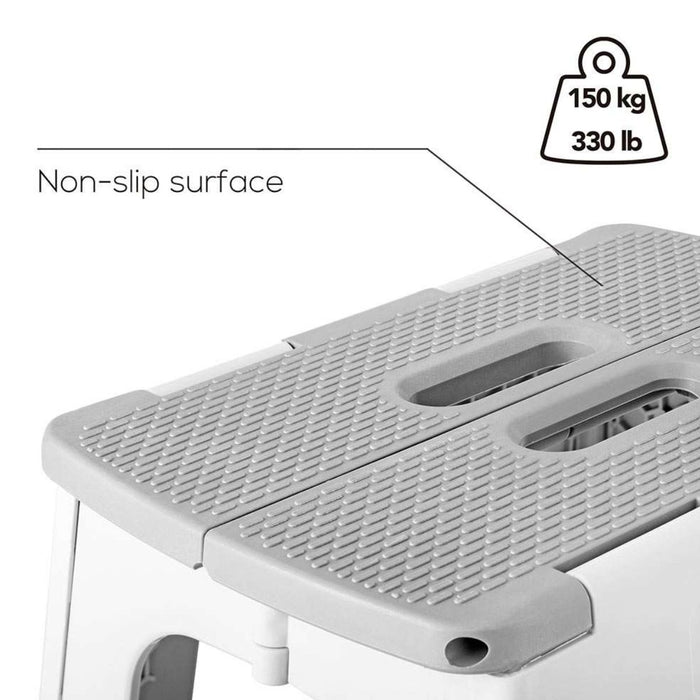 Vigar Compact Foldable Stool - Grey - 23cm