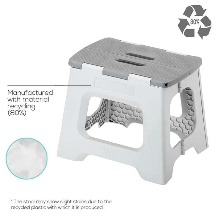 Vigar Compact Foldable Stool - Grey - 23cm