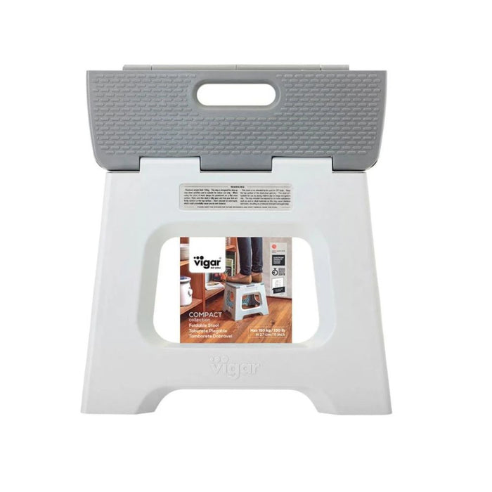 Vigar Compact Foldable Stool - Grey - 27cm