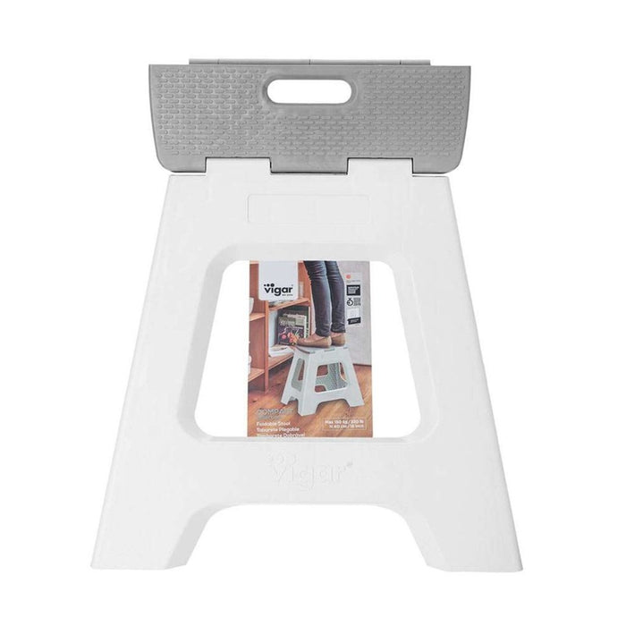 Vigar Compact Foldable Stool - Grey - 40cm
