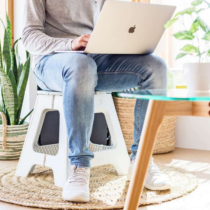 Vigar Compact Foldable Stool - Grey - 40cm