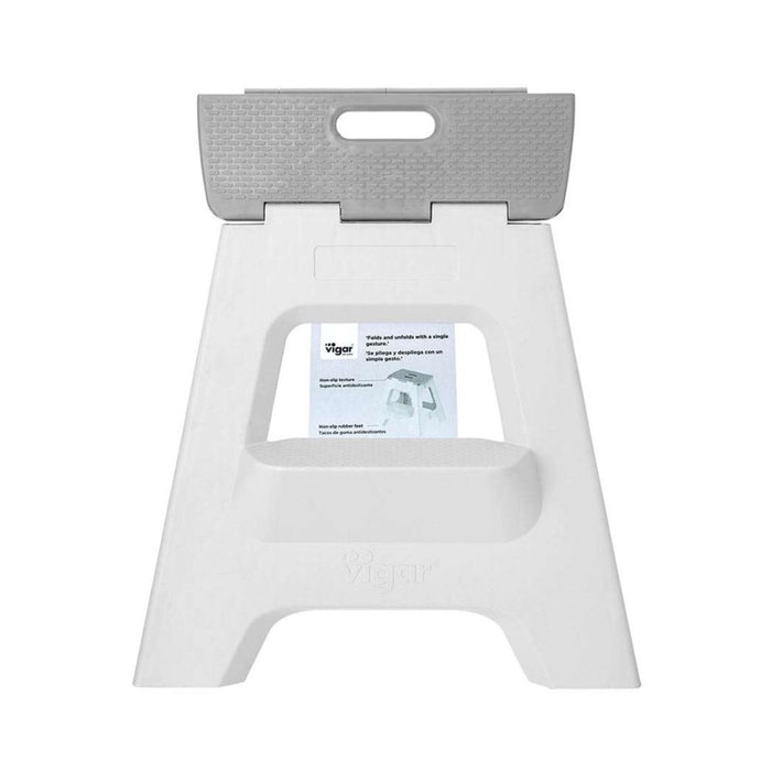 Vigar Foldable 2 Step Stool - 40cm - Grey