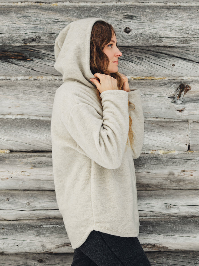 Ruskovilla villafleecehuppari, unisex, dyyni