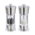 Zassenhaus Aachen Acrylic Stainless Steel Salt and Pepper Mill Set - 14cm