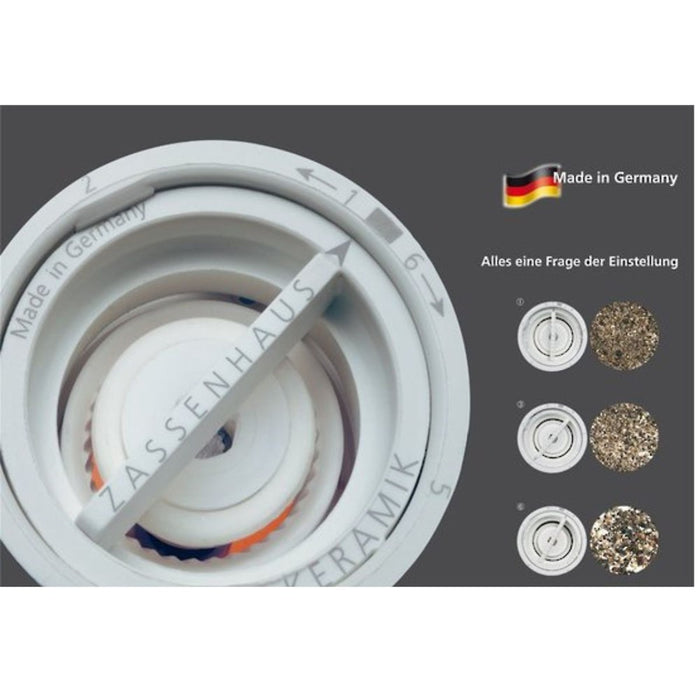 Zassenhaus Augsburg Stainless Steel Salt Mill - 18cm