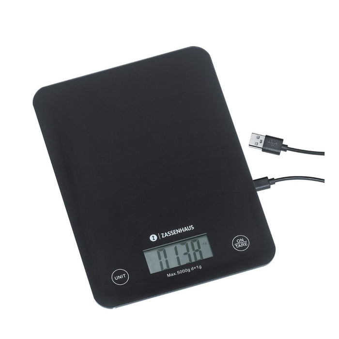 Zassenhaus Digital Kitchen Scales - USB - Black